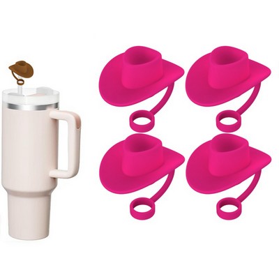 Cowboy Hat Shaped Silicone Straw Dust-Proof Cover