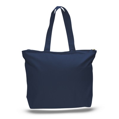 Jumbo Canvas Zipper Tote