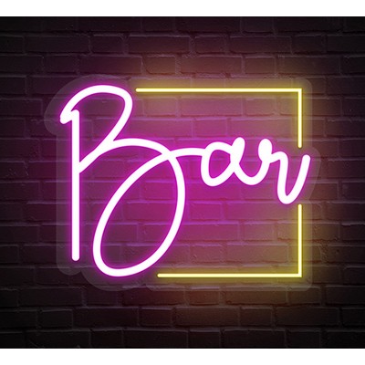 Custom Cheers Glow Bar LED Neon Sign (55 " x 42 ")