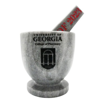 Gray Marble Mortar & Pestle