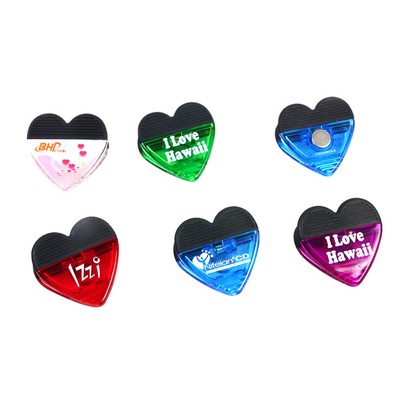 Heart Magnetic Memo Clip w/Strong Grip