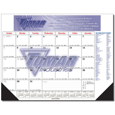 Desk Blotter Calendar w/Vinyl Corners