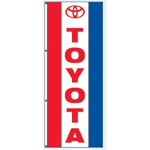 Double Faced Free Flying Drape Flags (Center Panel - Toyota®) (3' x 8')