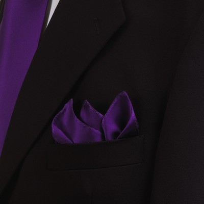 Purple Polyester Pocket Square