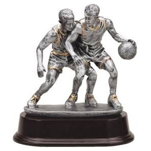 Male Basketball Double Action Figure Award - 6 1/2"