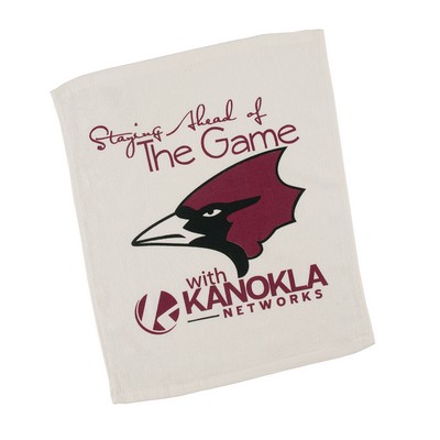 Velour White Fan Spirit Sport Rally Towel (11"x18")