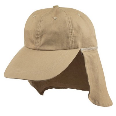 Ear Flap Washed Cotton Cap