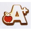 Stock Education Lapel Pins (A+ w/ Apple)