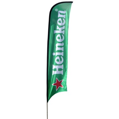 15' Single Sided Bow Banners™ Flag (Full Color Dye Sublimation)