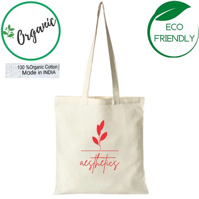 Certified Organic Natural Cotton Tote Bag