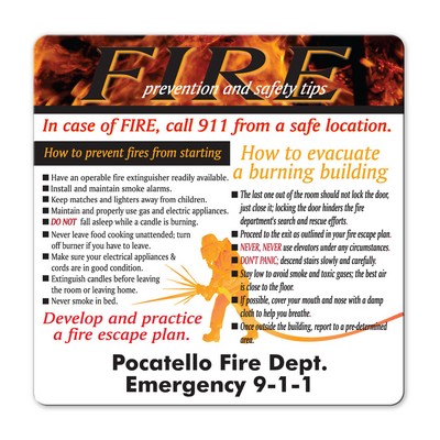 Health & Safety Laminated Fire Prevention & Safety Magnet