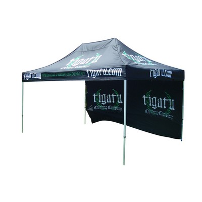 10"x15" Canopy Pop Up Tent w/ Aluminum Frame & Digital Imprint-Wall Package