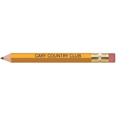 Yellow Hexagon Golf Pencils with Erasers