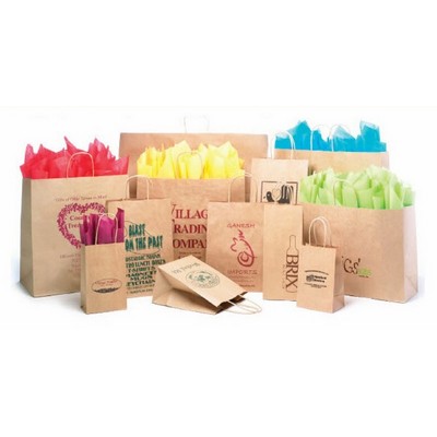 Wine Natural Kraft Shopping Bag (5.25"x3.5"x13")