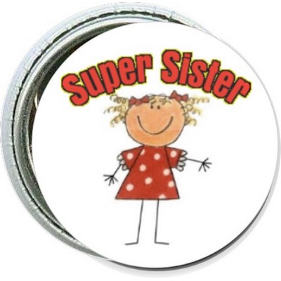 Kids - Super Sister - 1 Inch Round Button