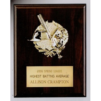 Cherry Finish Baseball Plaque (5" x 7")