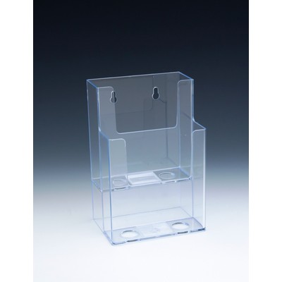 2 Tier Wall Mount/Countertop Brochure Holder for Trifold Literature (Up to 4 3/8" W)