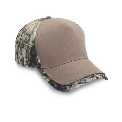 5-Panel Structured Solid Color With True Timber Camo Visor Edge & Back