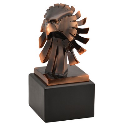 High Gloss Bronze Eagle Head Award, 8"H