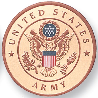 7/8" United States Army Etched Enamel Medallion Insert Disc