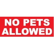 Classic Engraved Stock Sign - Tent Style - No Pets Allowed