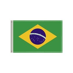 36"W x 24"H National Flag, Brazil, Single-Sided