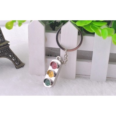 Traffic Light Shaped Key Chain W/ Bling Look