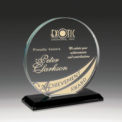 6" Round Glass Award - Natrona