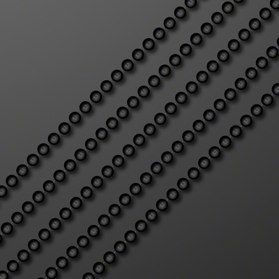 7mm 33" Round Black Beads (Non-Light Up) - BLANK