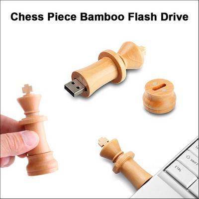 Chess Piece Bamboo Flash Drive - 4 GB Memory