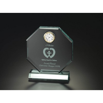 Beveled Octagon Award w/Timepiece