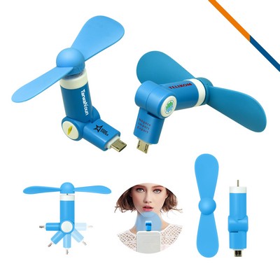 Cool Smart Phone Fan Blue