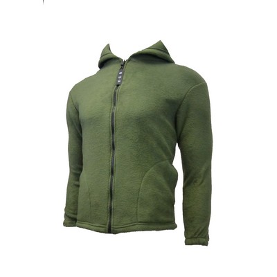 Youth Polyester Anti Pill Fleece Full Zip Hood Jacket