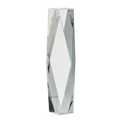 12" Clear Crystal Facet Tower