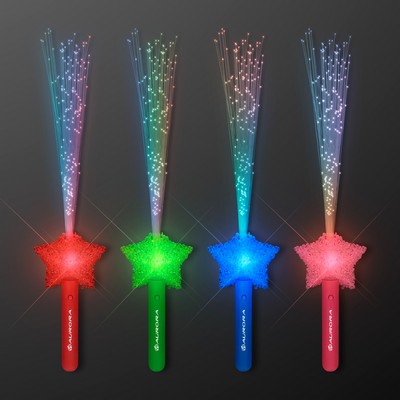 LED Shooting Star Sparkling Fiber Optic Wands - Domestic Print