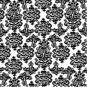 Black Damask Tissue Paper