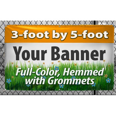 3' X 5' - (36" x 60") Full color digitally printed 13oz vinyl banner