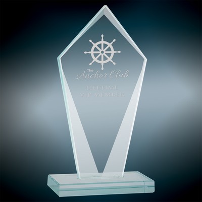 Large Diamond Jade Glass Award