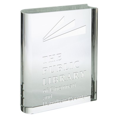 4" Optical Crystal Cambridge Book Award