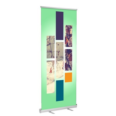 Full Color Digitally Printed-Standard Retractable Banner with Stand 33" x 81"