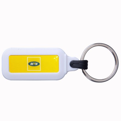 3 7/8"x1 5/16"x3/8" Eco-Friendly ABS Key Chain (Shorter Prod Time)