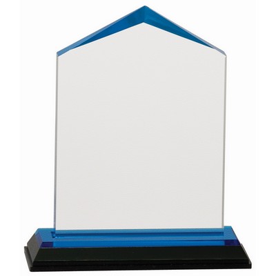 3 1/2" x 5 1/2" Blue Jewel Impress Acrylic Award