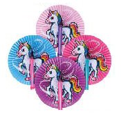 10" Unicorn Folding Fan