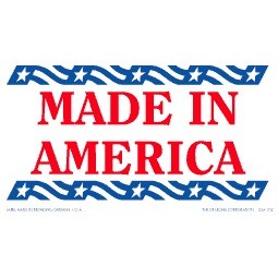 Made In America Labels - 2" x 3.5"