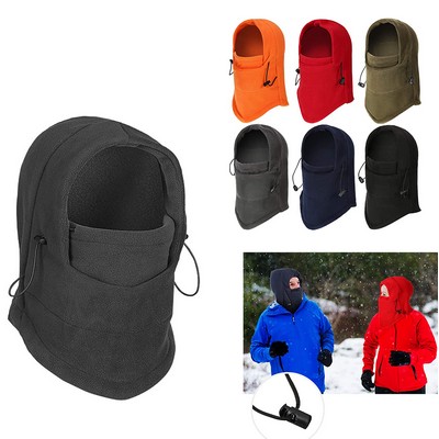 6 In 1 Winter Fleece Windproof Mask Hood Hat