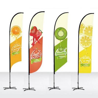 15' Double-Sided Standard Advertising Flag in Full Color