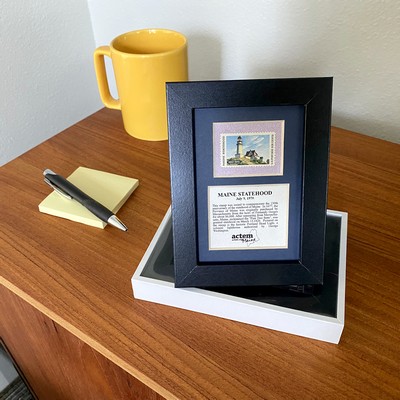 Framed Stamp Gift/Award Celebrating Maine