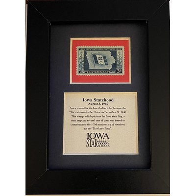 Framed Stamp Gift/Award Celebrating Iowa