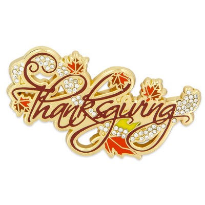 Rhinestone Thanksgiving Pin