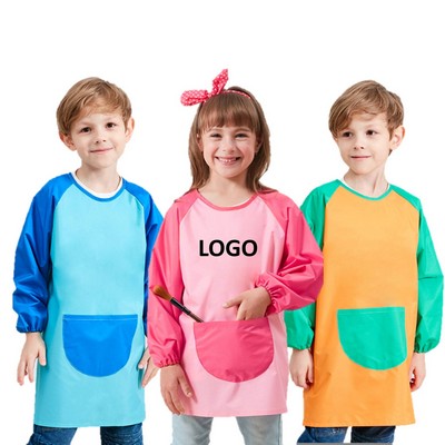 Custom Waterproof Kids Apron w/Long Sleeve